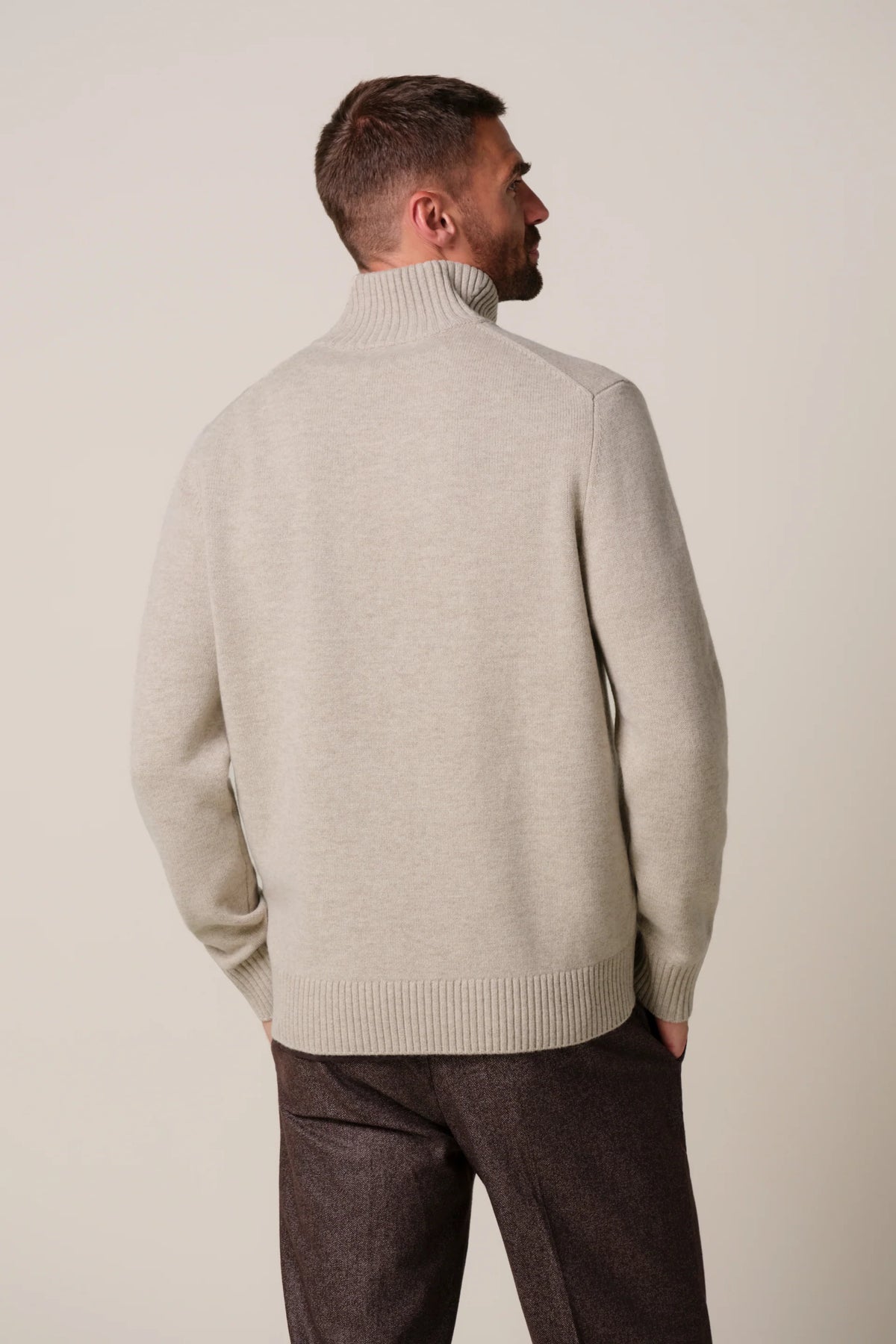 PROFUOMO WOOL HALF ZIP