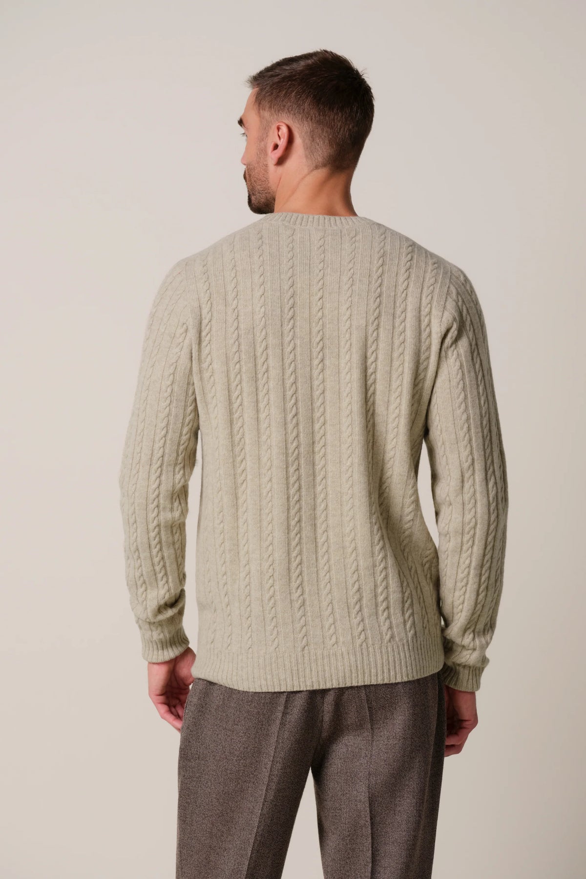 PROFUOMO CASHMERE CABLE PULLOVER