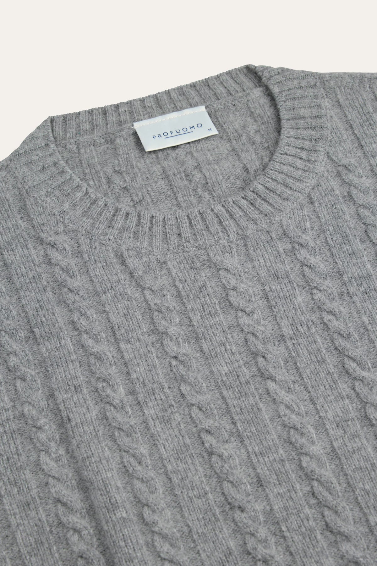 PROFUOMO CASHMERE CABLE PULLOVER