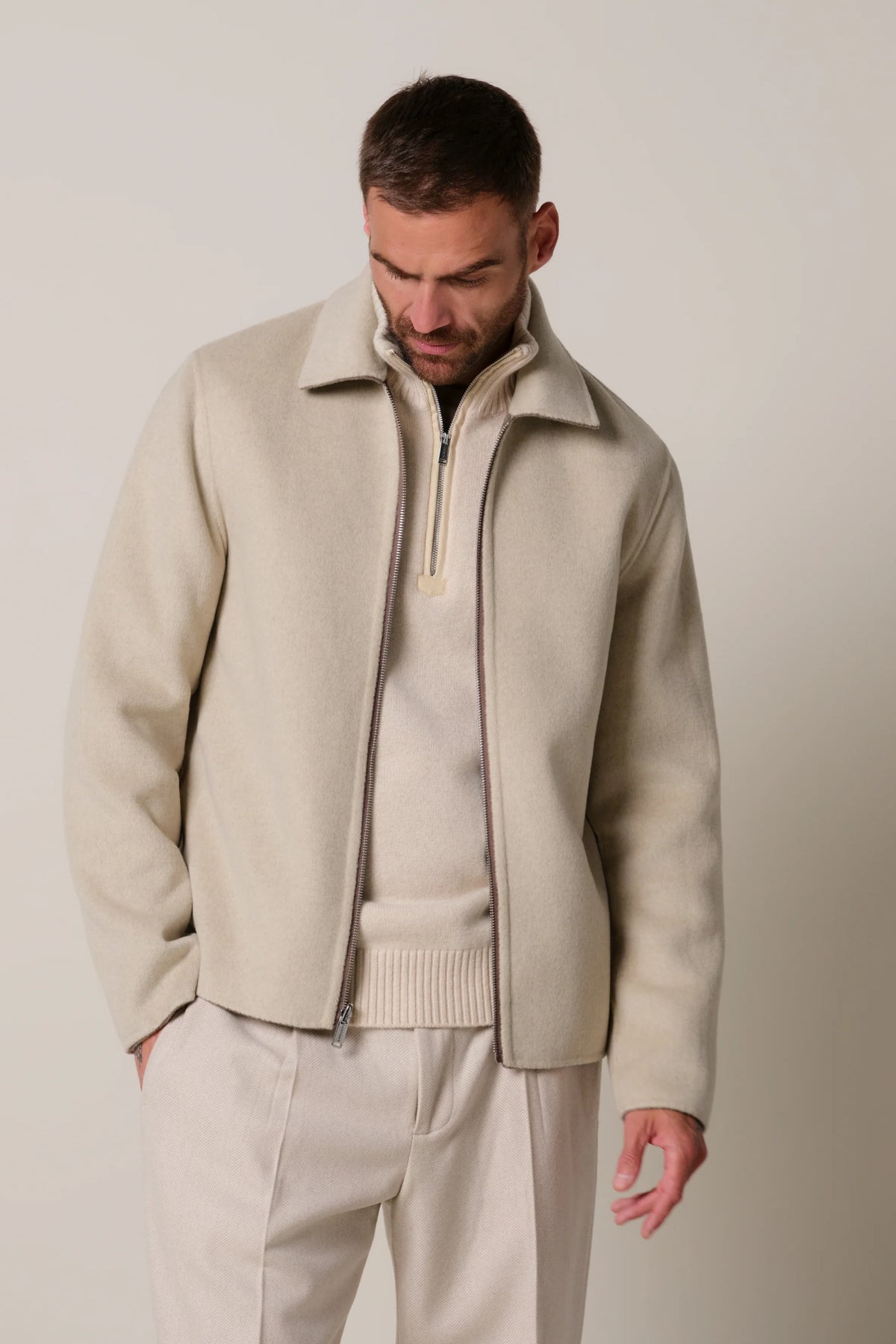 PROFUOMO REVERSIBLE WOOL JACKET