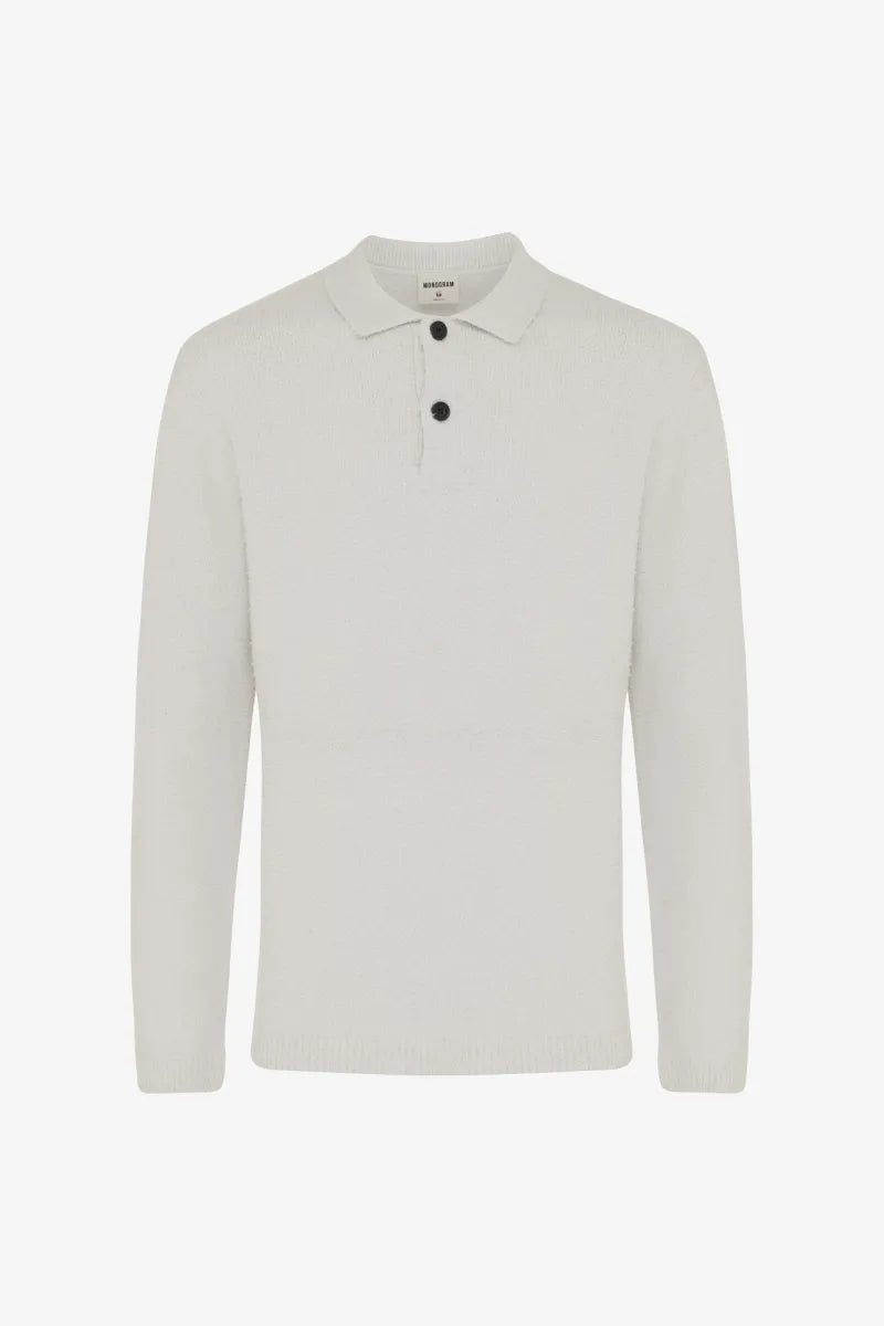 GENTI BOILED COTTON POLO SWEATER
