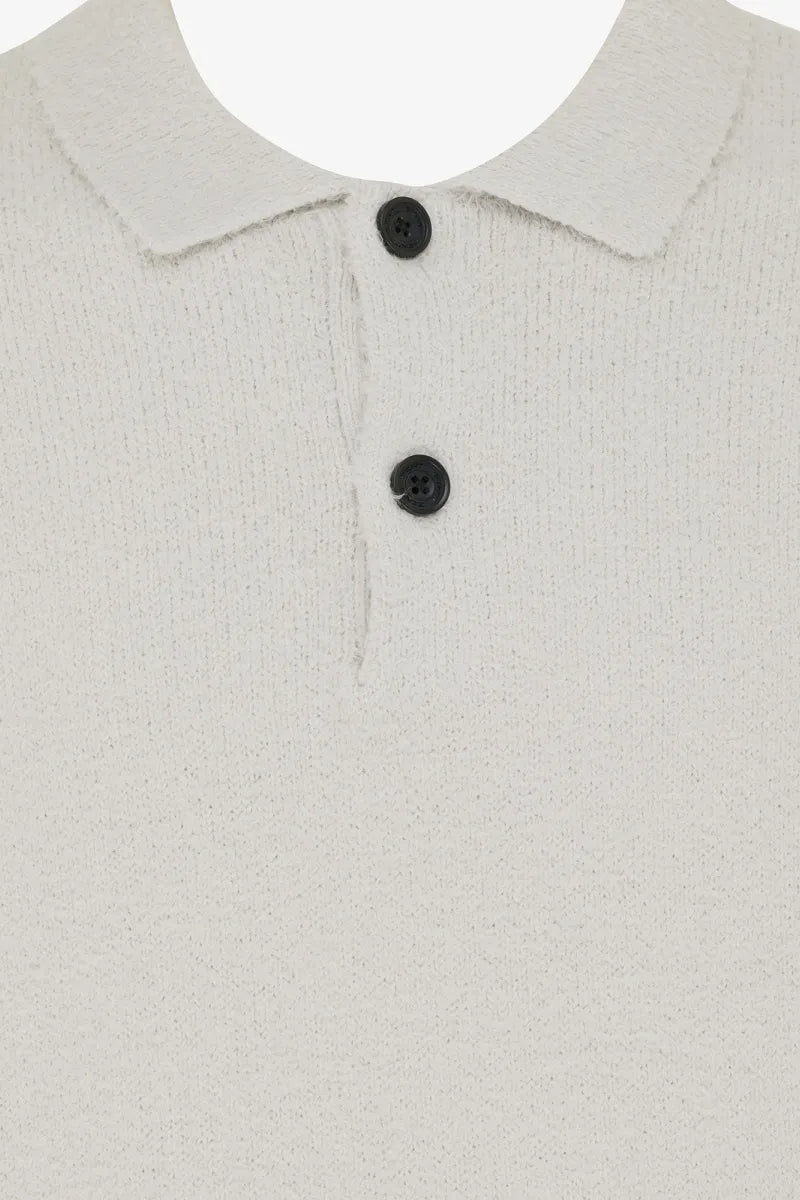 GENTI BOILED COTTON POLO SWEATER