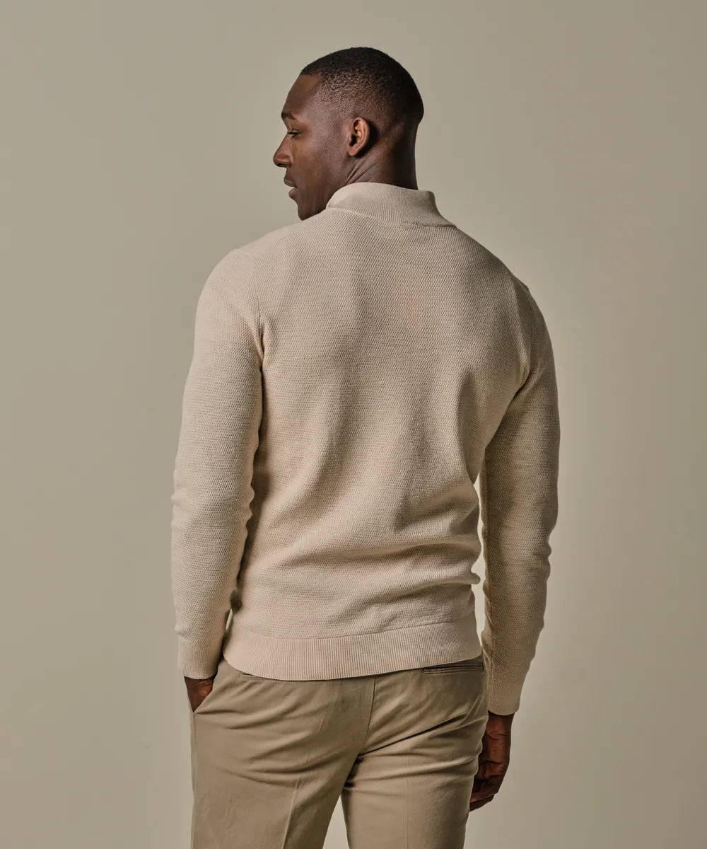 PROFUOMO STRUCTURED HALF ZIP PULLOVER