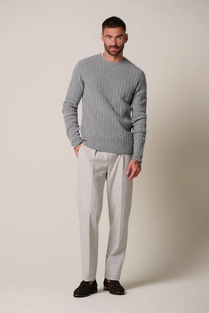 PROFUOMO CASHMERE CABLE PULLOVER