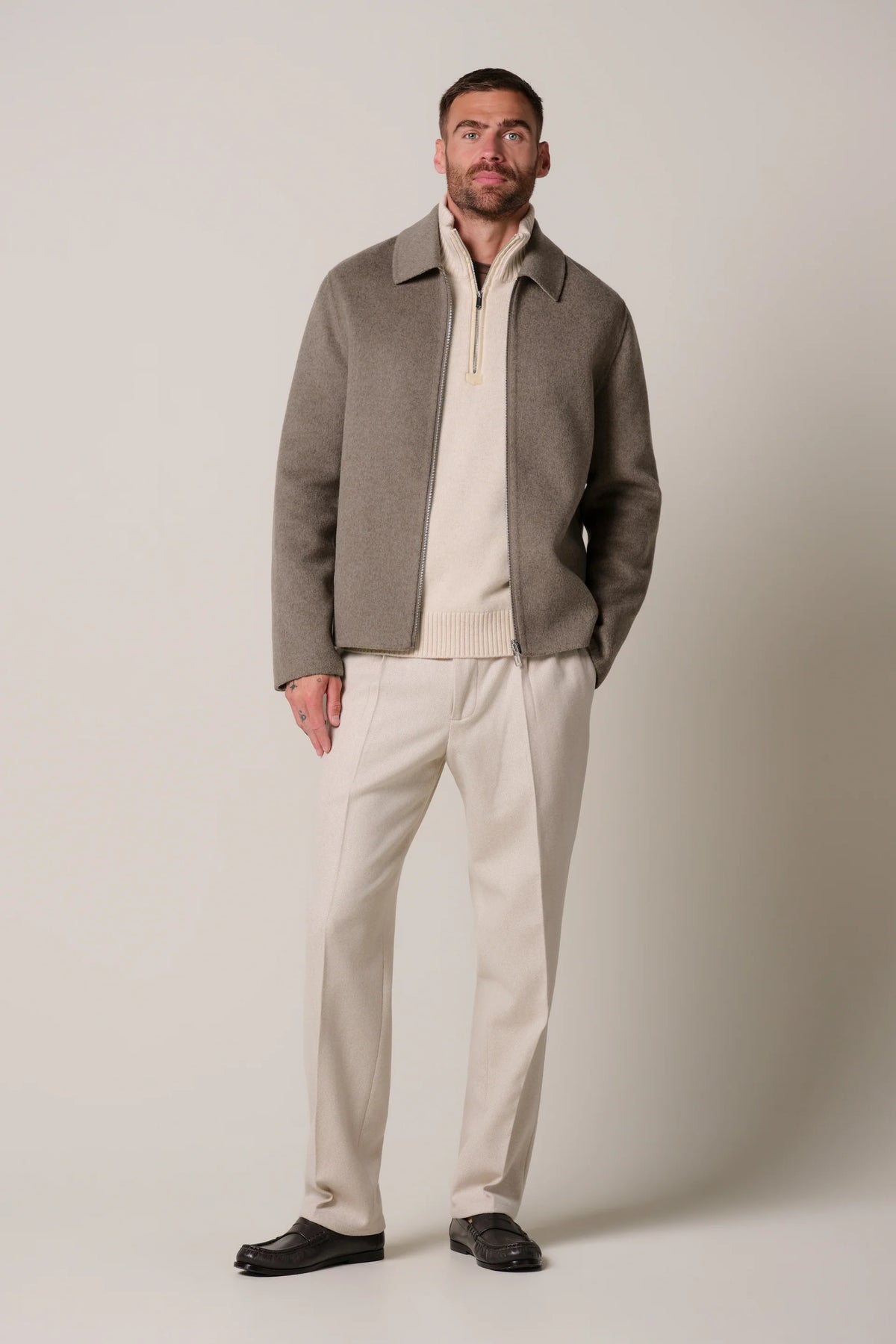 PROFUOMO REVERSIBLE WOOL JACKET