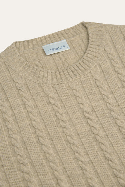 PROFUOMO CASHMERE CABLE PULLOVER