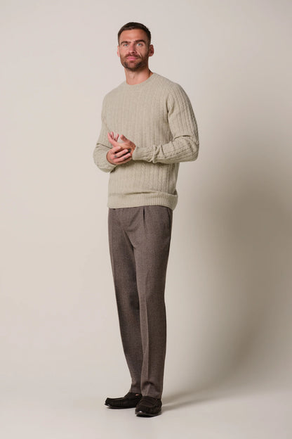 PROFUOMO CASHMERE CABLE PULLOVER