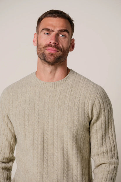 PROFUOMO CASHMERE CABLE PULLOVER