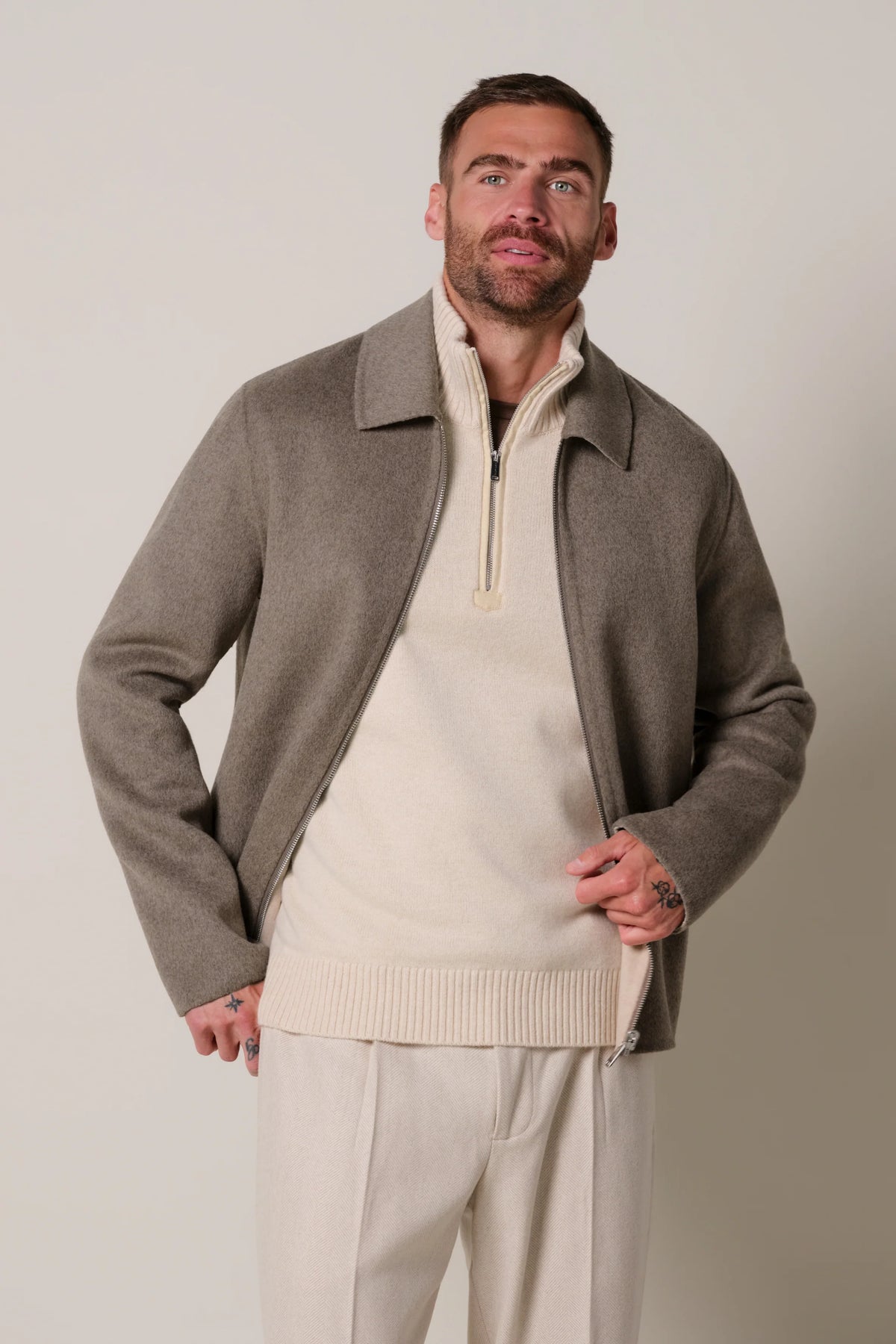 PROFUOMO REVERSIBLE WOOL JACKET