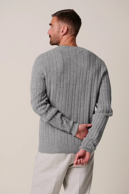 PROFUOMO CASHMERE CABLE PULLOVER