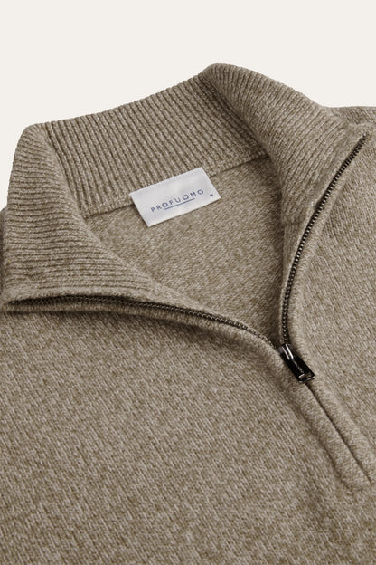 PROFUOMO WOOL HALF ZIP