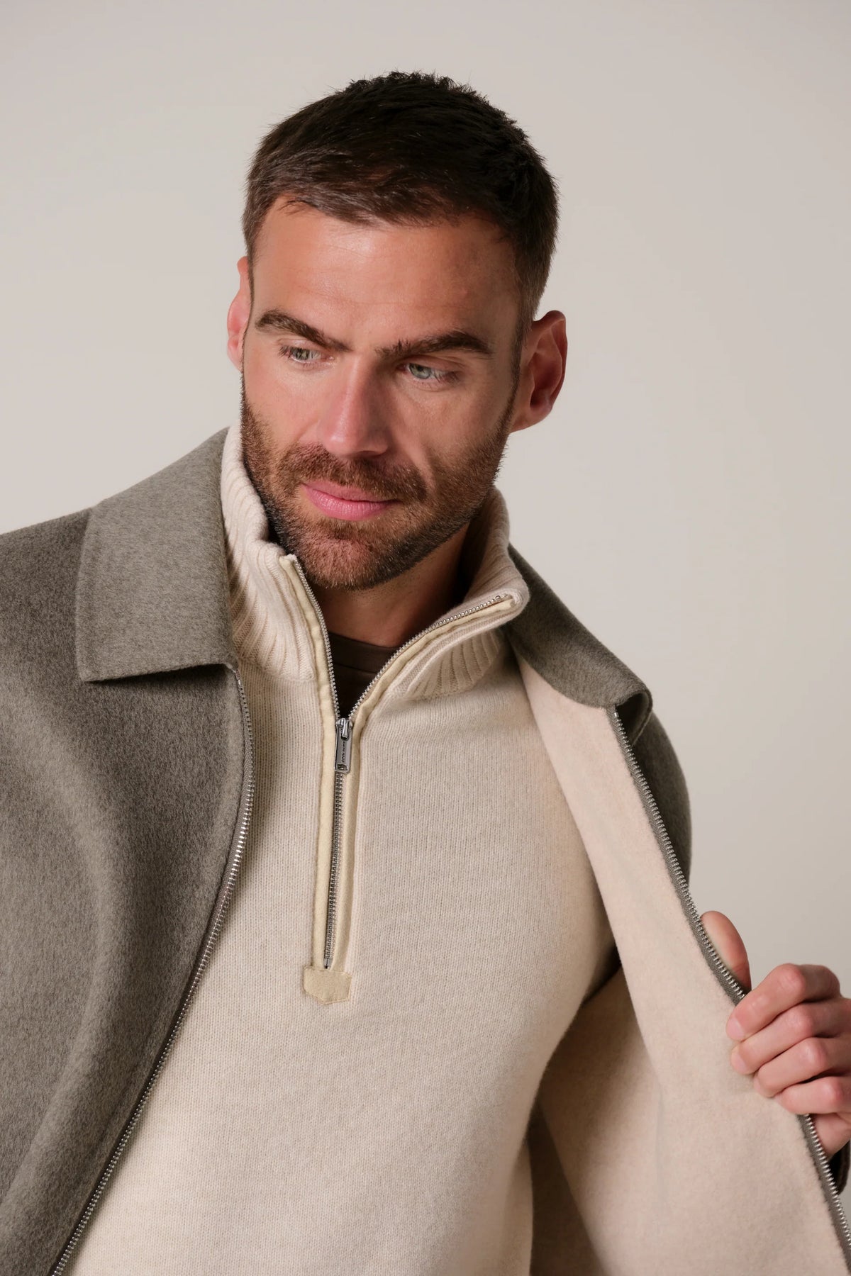 PROFUOMO REVERSIBLE WOOL JACKET