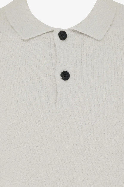 GENTI BOILED COTTON POLO SWEATER