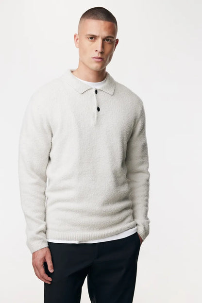 GENTI BOILED COTTON POLO SWEATER