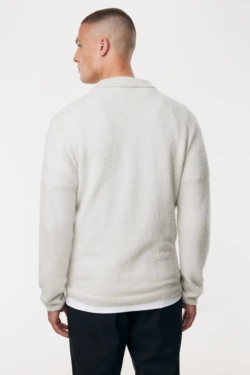 GENTI BOILED COTTON POLO SWEATER