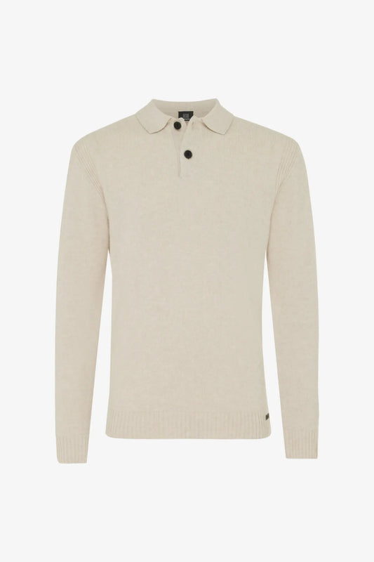 GENTI WOOL MIX POLO SWEATER