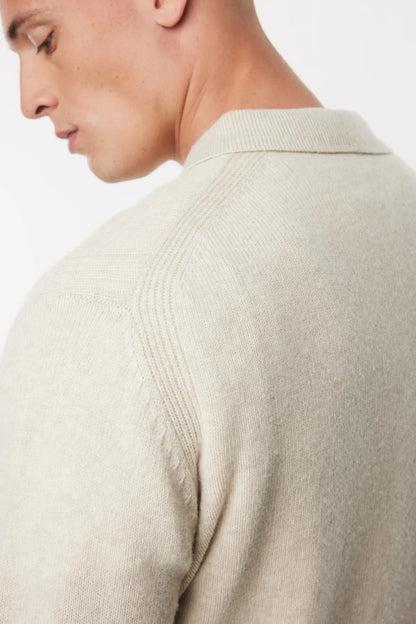 GENTI WOOL MIX POLO SWEATER