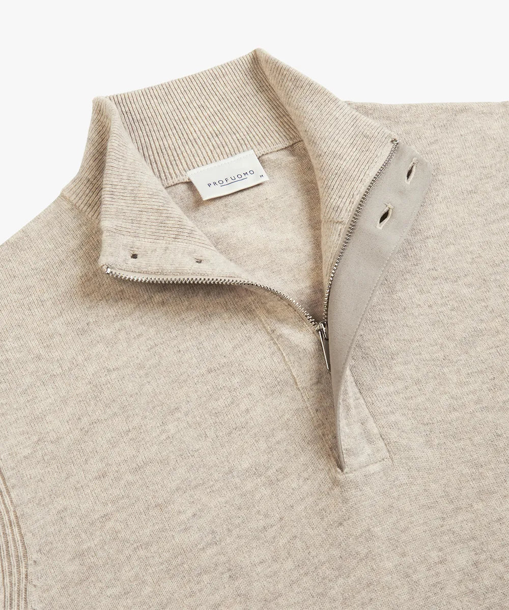 PROFUOMO HALF ZIP SWEATER