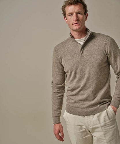 PROFUOMO HALF ZIP SWEATER