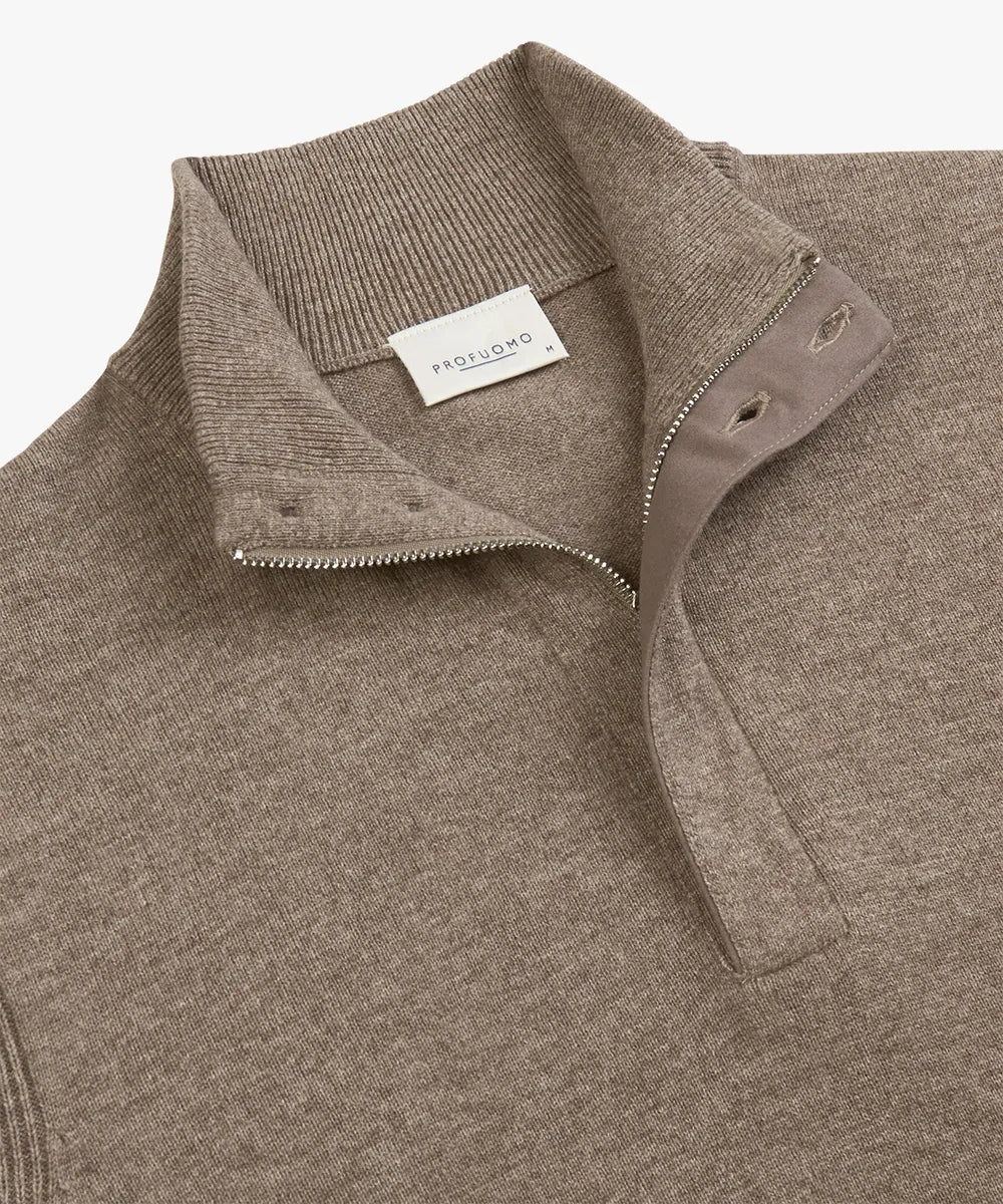 PROFUOMO HALF ZIP SWEATER