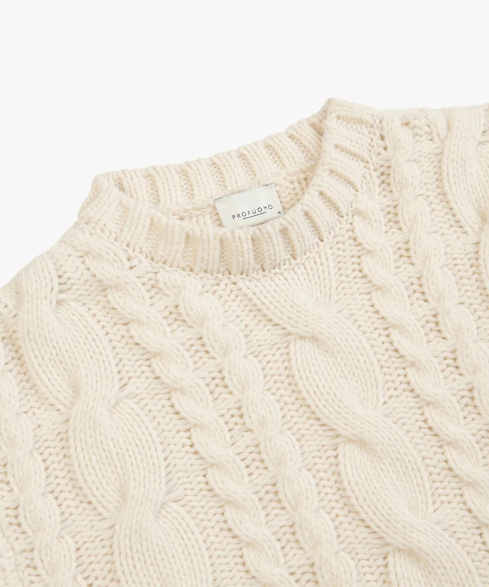 PROFUOMO CABLE CREWNECK