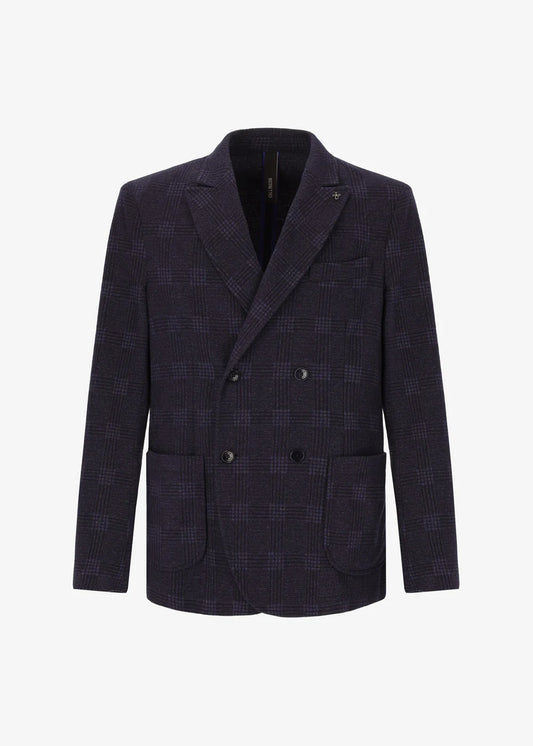 DISTRETTO PRINCE OF WALES DOUBLE BREASTED BLAZER