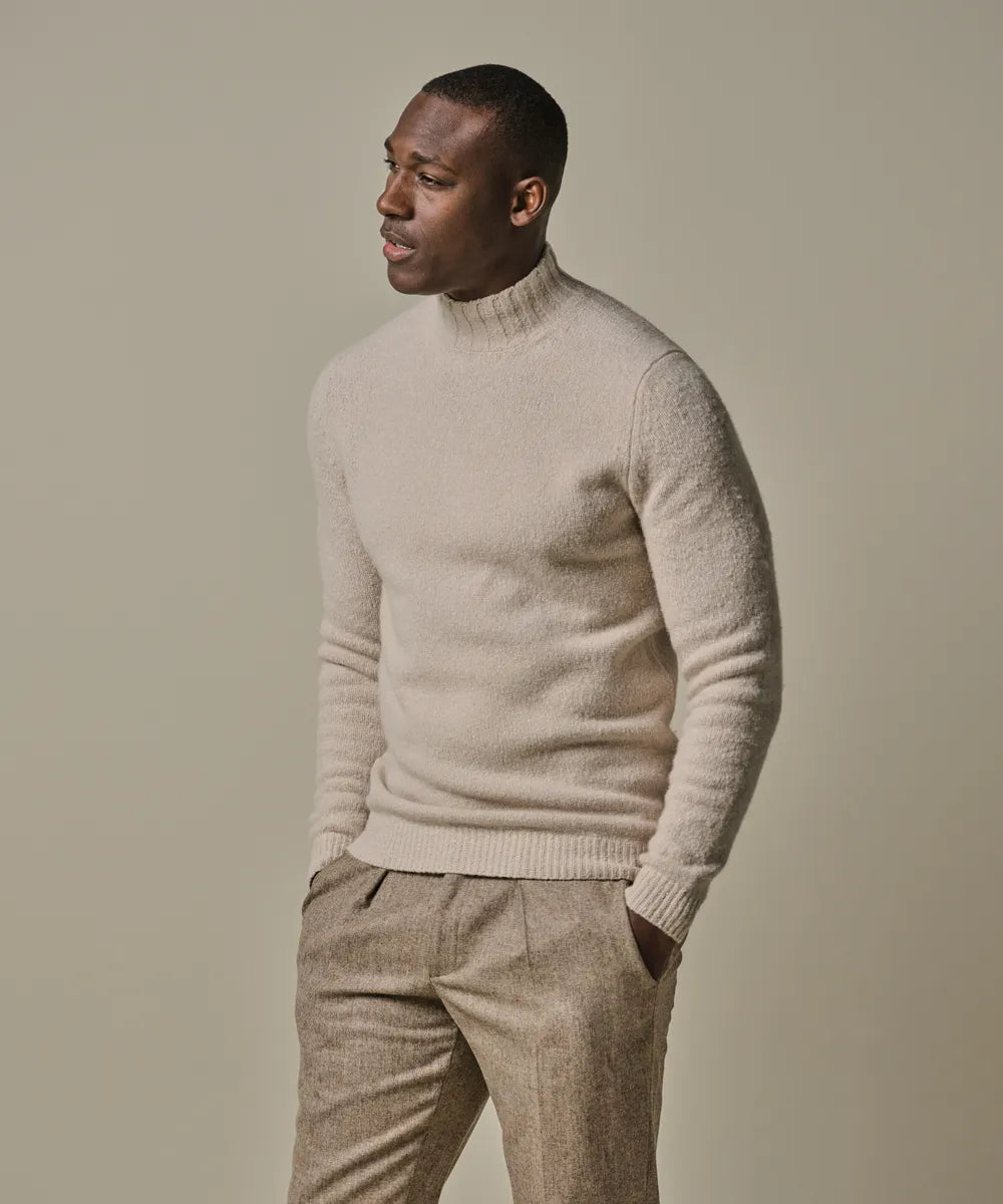 PROFUOMO MOCK NECK PULLOVER