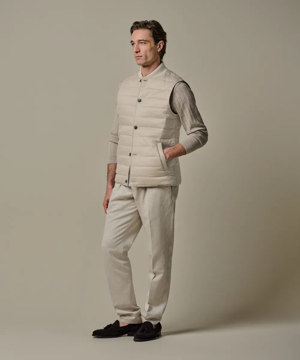 PROFUOMO LINEN COTTON BODYWARMER