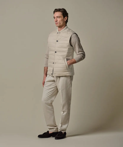 PROFUOMO LINEN COTTON BODYWARMER