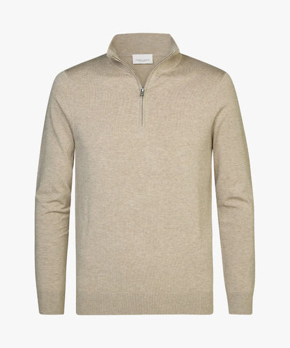 PROFUOMO COTTON SILK HALF ZIP PULLOVER