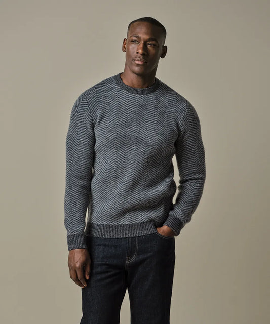 PROFUOMO HERRIGBONE PULLOVER