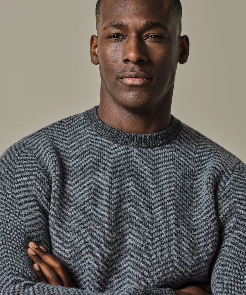 PROFUOMO HERRIGBONE PULLOVER