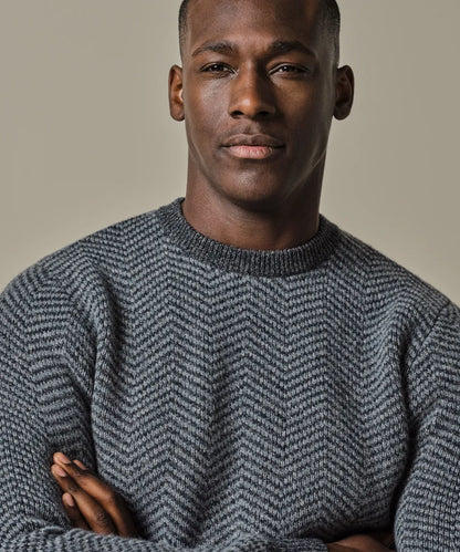PROFUOMO HERRIGBONE PULLOVER