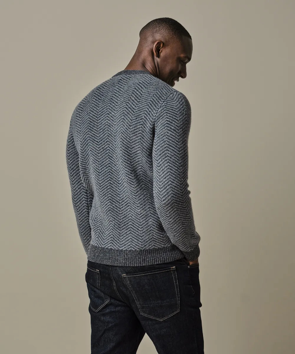 PROFUOMO HERRIGBONE PULLOVER