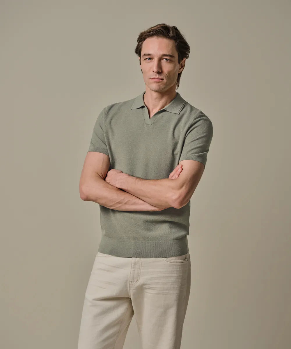 PROFUOMO LUXURY COTTON SILK RIVA POLO