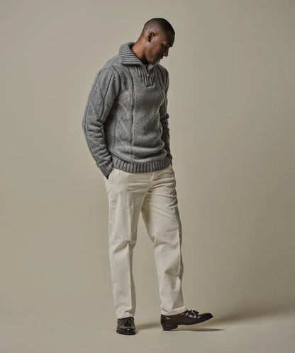 PROFUOMO CABLE HALF ZIP