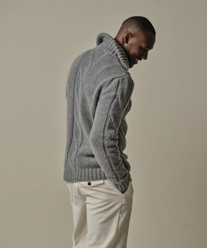 PROFUOMO CABLE HALF ZIP