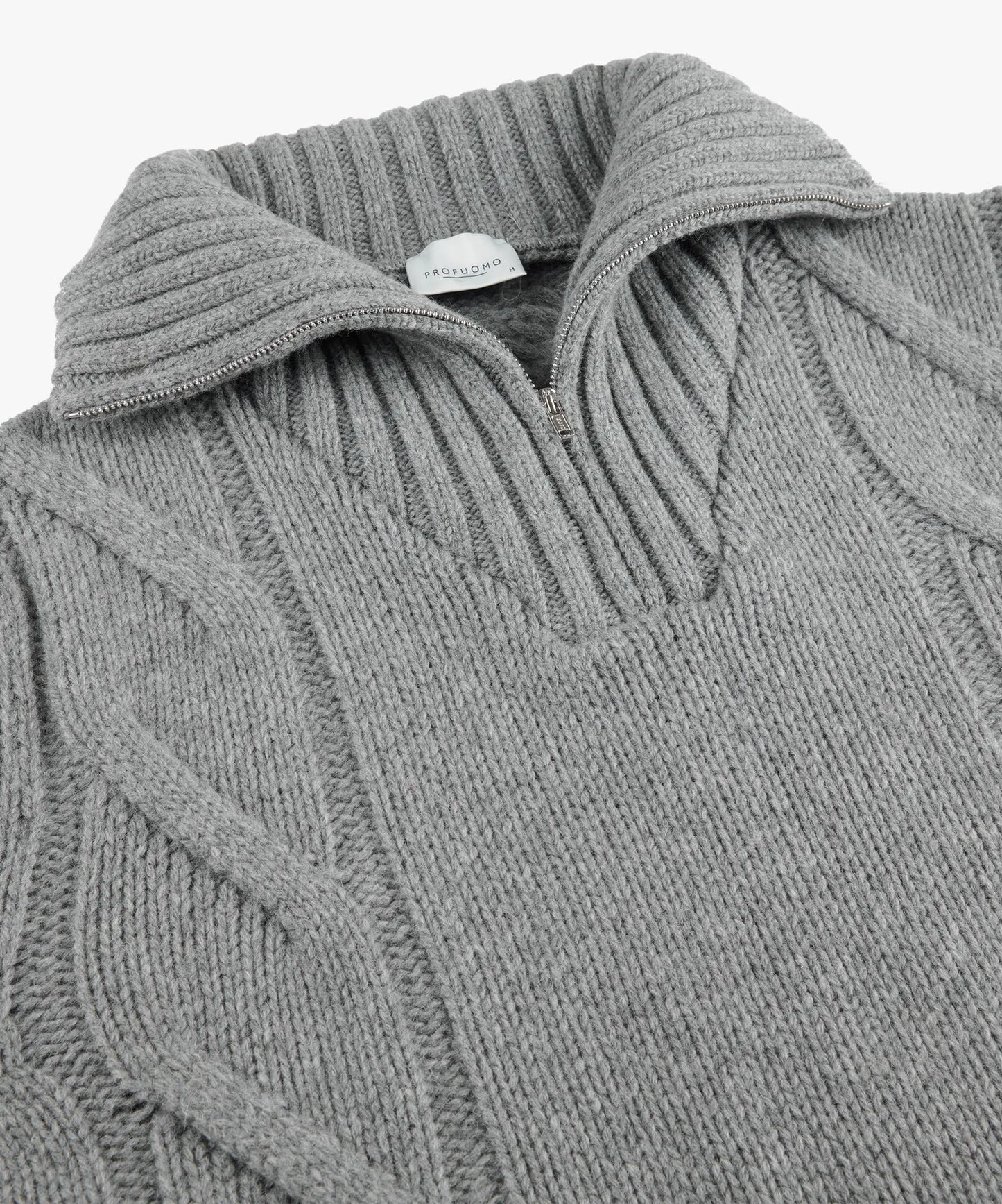 PROFUOMO CABLE HALF ZIP
