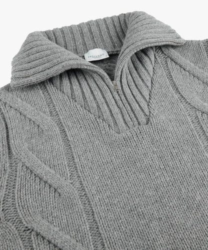 PROFUOMO CABLE HALF ZIP