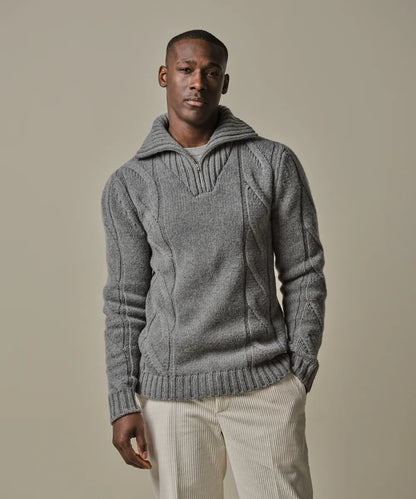 PROFUOMO CABLE HALF ZIP