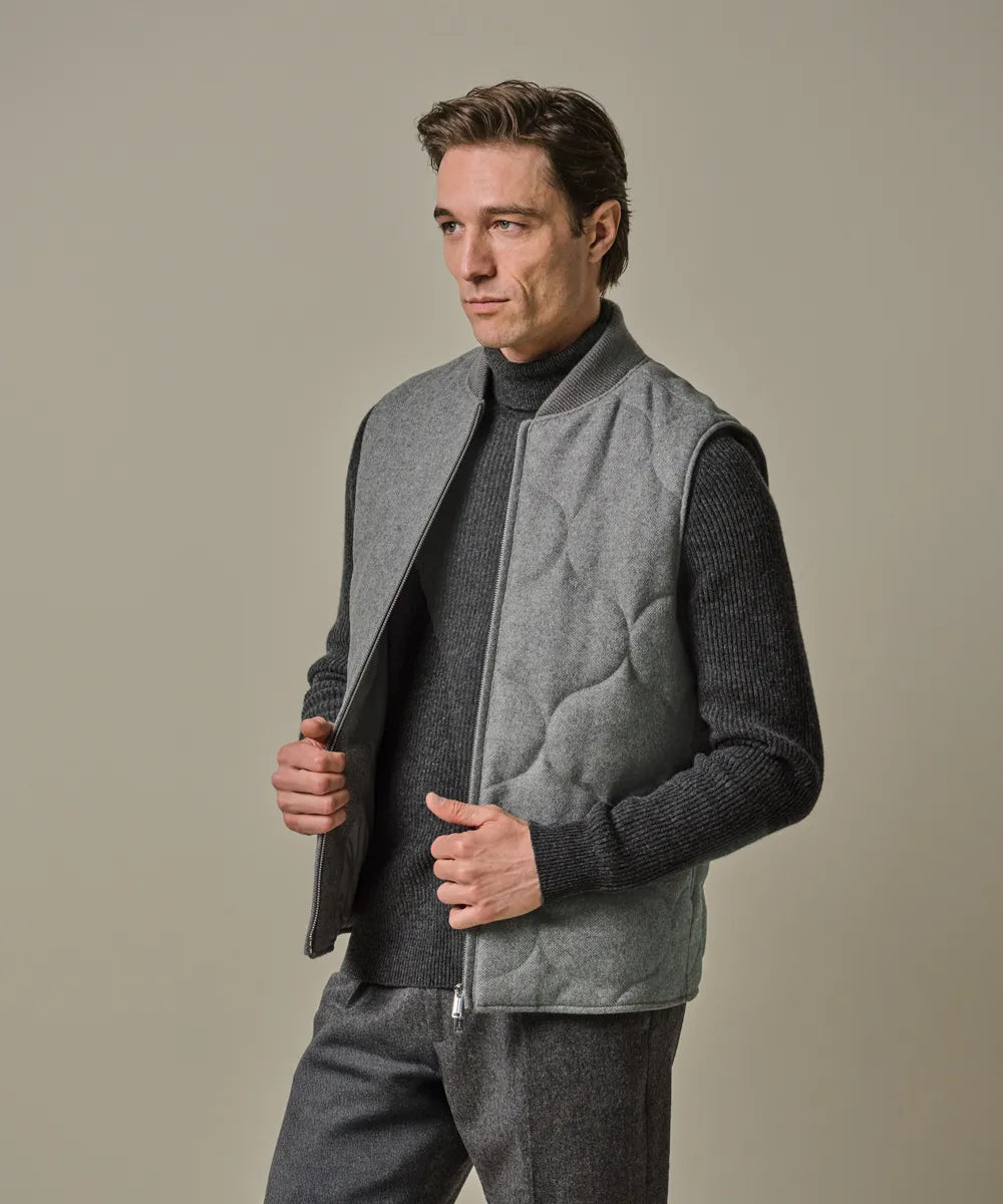 PROFUOMO HERRINGBONE BODYWARMER