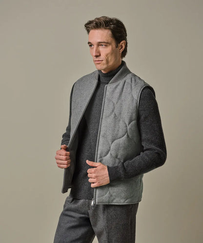 PROFUOMO HERRINGBONE BODYWARMER