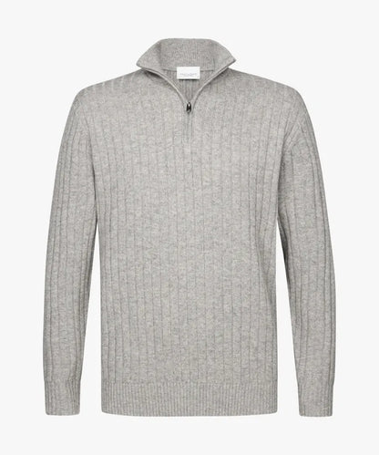 PROFUOMO WOOL BLEND HALF ZIP PULLOVER