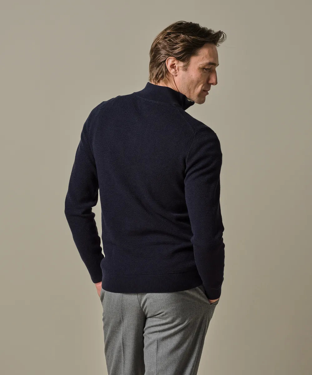 PROFUOMO STRUCTURED HALF ZIP PULLOVER
