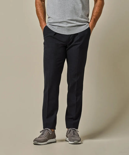PROFUOMO NAVY TECH STRETCH PANTS