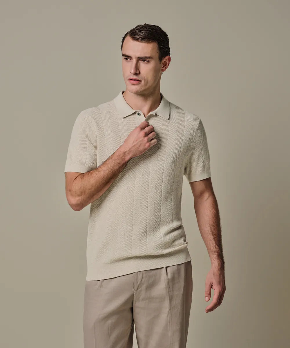 PROFUOMO LUXURY COTTON LINEN POLO