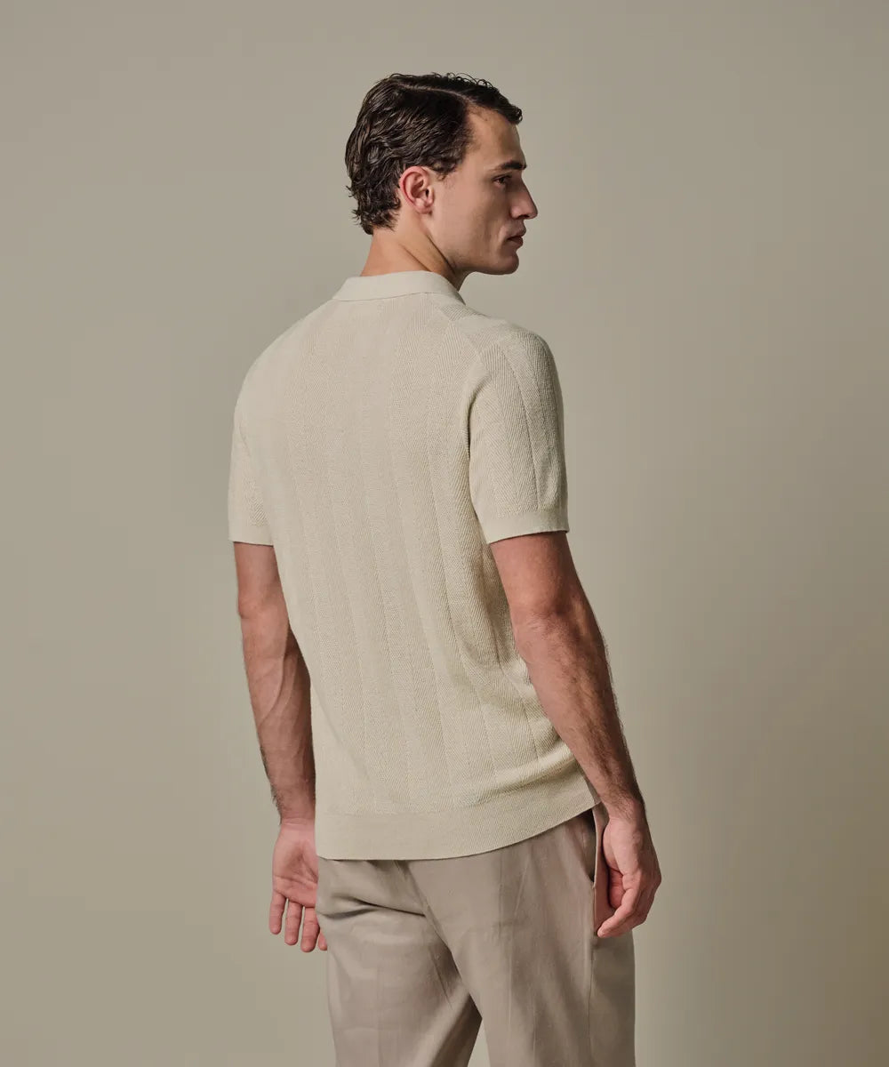 PROFUOMO LUXURY COTTON LINEN POLO