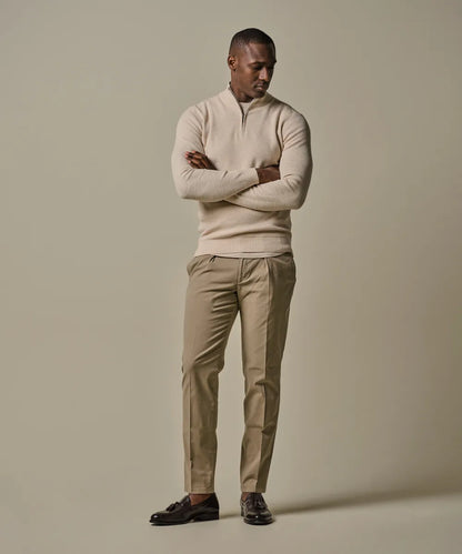 PROFUOMO STRUCTURED HALF ZIP PULLOVER