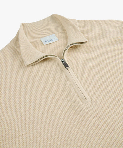 PROFUOMO STRUCTURED HALF ZIP PULLOVER