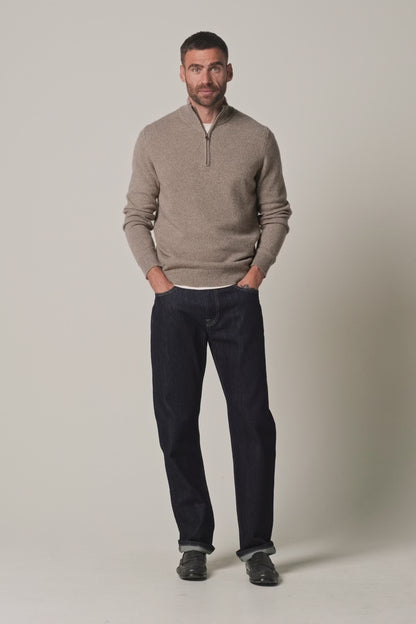 PROFUOMO WOOL HALF ZIP